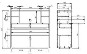 Работна маса с бял плот 110x42 cm Focus - TemaHome