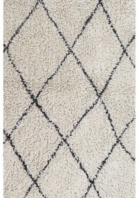 Кремав ръчно изработен памучен килим подходящ за пране 70x100 cm Mini Bereber – Lorena Canals