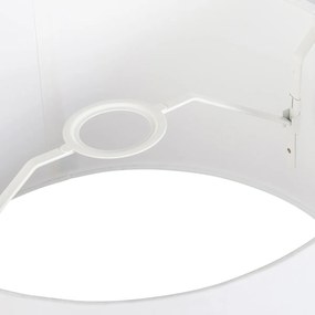 Ленен абажур бял кръгъл конусовиден 35/30/20