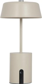 Бежова метална LED настолна лампа (височина 22,5 cm) Elemental LED – Leitmotiv