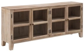 Витрина от масивно манго в естествен цвят 160x71 cm – Ixia