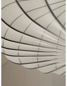 Бяло висящо осветително тяло с текстилен абажур ø 52 cm Mellow – Candellux Lighting