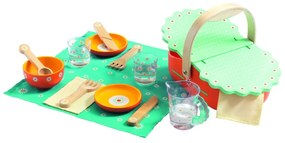 Детски дървен комплект за пикник с кошница за пикник - Djeco