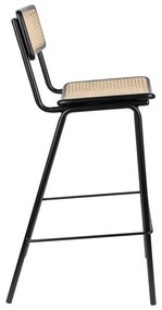 Черни бар столове от ратан в комплект от 2 106 cm Jort - Zuiver