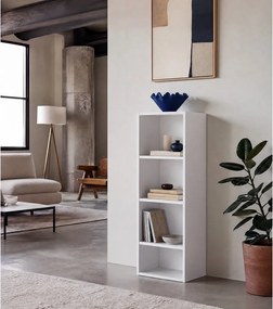 Бяла библиотека 30x106x24 cm Cube – Casa Selección