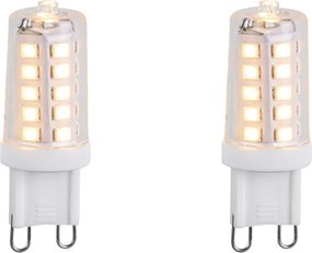 Комплект от 2 димируеми LED крушки G9 3.2W 250lm 2200K