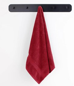 Червени памучни хавлии и кърпи за баня в комплект 10 бр. от тери Marina – Restilo