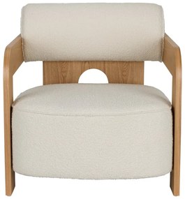 Бежово кресло от букле Oolong – Zuiver