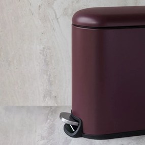 Тъмнолилаво метално кошче за боклук с педал 5 l Mini Walther – Mette Ditmer Denmark