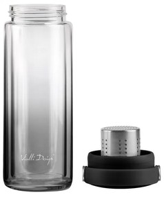 Черна стъклена бутилка 350 ml Fuori – Vialli Design