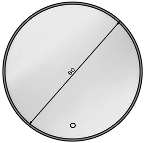 Огледало Calia A LED-Диаметър: 80см