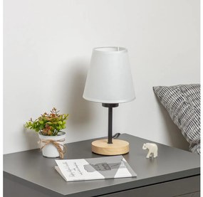 Brilagi - Настолна лампа NUBILA WOOD 1xE27/25W/230V дъб/бял