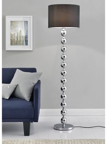 Елегантна интериорна лампа със стойка - Spheric Black 1 x E27 - 60W -Хром/ черен