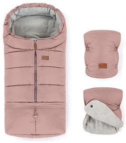 PETITE&MARS - Детски спален чувал 3в1 JIBOT + ръкавици JASIE розов