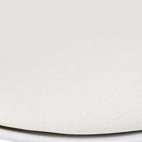 Бели бар столове в комплект от 2 бр. с регулируема височина от имитация на кожа (височина на седалката 56,5 cm) – Casa Selección