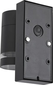 Модерна външна стенна лампа черна IP44 със сензор за здрач - Ensam