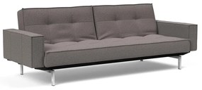Кафяво-сив разтегателен диван с подлакътници Chrome Splitback - Innovation