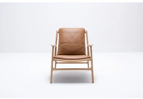 Кожен фотьойл в кафяво-натурален цвят Dedo - Gazzda