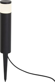 Модерна външна лампа за стълбове 12V черна вкл. LED IP65 - Voltaire Palo