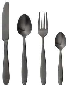 Комплект прибори за хранене от 4 части в черно Cutlery Eleganza - Bloomingville