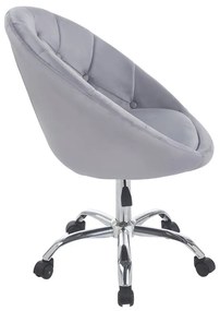 Кадифен офис стол RUNDO Сив