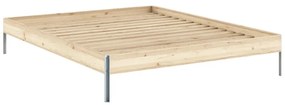 Двойно легло от масивен бор с включена подматрачна рамка в естествен цвят 160x200 cm Core – Karup Design