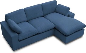 Син ъглов диван от рипсено кадифе Belair – Bobochic Paris