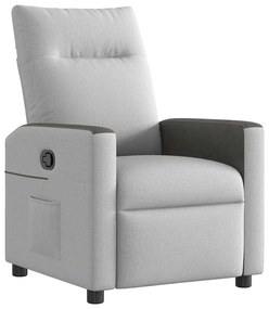4104824 vidaXL Recliner Chair Cloud Grey Fabric