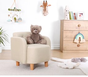 Кремав детски фотьойл Volie – Artie