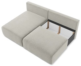 Светлосив разтегателен ъглов диван с място за съхранение (ляв ъгъл) Kalena – Makamii