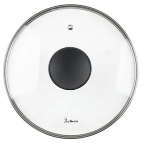 Дълбока тенджера Luigi Ferrero Prima FR-2245D, 22x13 см, 4.5 л, Незалепващо покритие с мраморен ефект, Индукция, Стъклен капак с отвор, Тъмносин