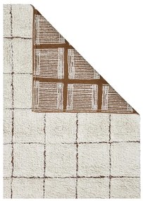 Кремав ръчно изработен памучен килим подходящ за пране 200x300 cm Mosaic – Lorena Canals