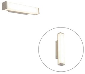 Стена лампа за баня стомана 32 см с LED IP44 - Cascada
