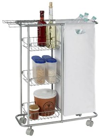 Универсален подвижен рафт с кошница , 28 л Slim - Wenko