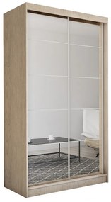 Шкаф с плъзгащи врати и огледало MARISA, сонома, 150x216x61