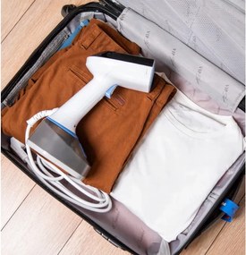 Уред за гладене с пара First Austria FA-5647-2, 1400W, 320 мл, 2 нива до 25 г/мин, Сухо гладене, Бял/син