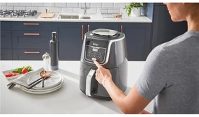 Фритюрник с горещ въздух Ninja AF160EU, 2470W, 5.2 л, 6 програми, Max Crisp, Сив