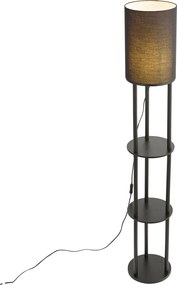 Smart vloerlamp zwart incl. Wifi A60 - Stojon