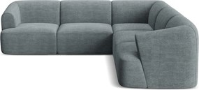 Тъмносив ъглов диван от рипсено кадифе Campi – Cosmopolitan Design