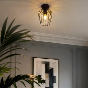 Модерна таванна лампа черна тел - Palica