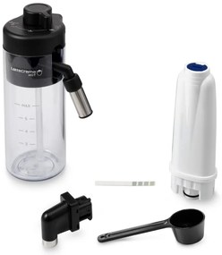 Кафеавтомат DeLonghi Magnifica PLUS ECAM 320.60.B, 1450W, 15 bar, 1.8l, 15 програми, 13 нива на смилане, TFT тъчскрийн, LatteCrema Hot, Опция за кафе на зърна, Черен