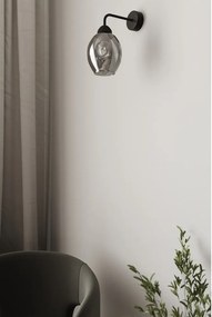 Черна стенна лампа ø 25 cm Garten – Sollux