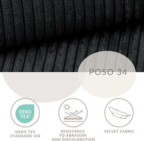 Антрацитно боксспринг легло 180x200 cm с място за съхранение Fresco – Maison de Rêve