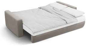 Светлосив кадифен разтегателен диван с място за съхранение 238 cm Belfast – Cosmopolitan Design