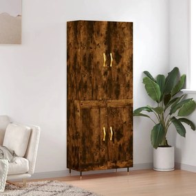3195776 vidaXL Висок шкаф, опушен дъб, 69,5x34x180 см, инженерно дърво