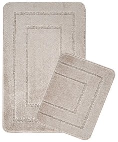 Светлокафяви килими за баня в комплект от 2 бр. 50x80 cm Cerceve – Foutastic