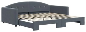 3197309 vidaXL Легло за спане с ракла без матрак, Тъмно сиво, 100x200 см