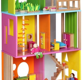 Classic world - Модерна дървена къща за кукли