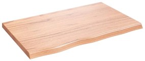 3156357 vidaXL Плот за маса светлокафяв 80x50x(2-4) см обработен масивен дъб