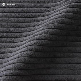 Антрацитен шезлонг от рипсено кадифе (ляв ъгъл) Chic Charlotte – Miuform